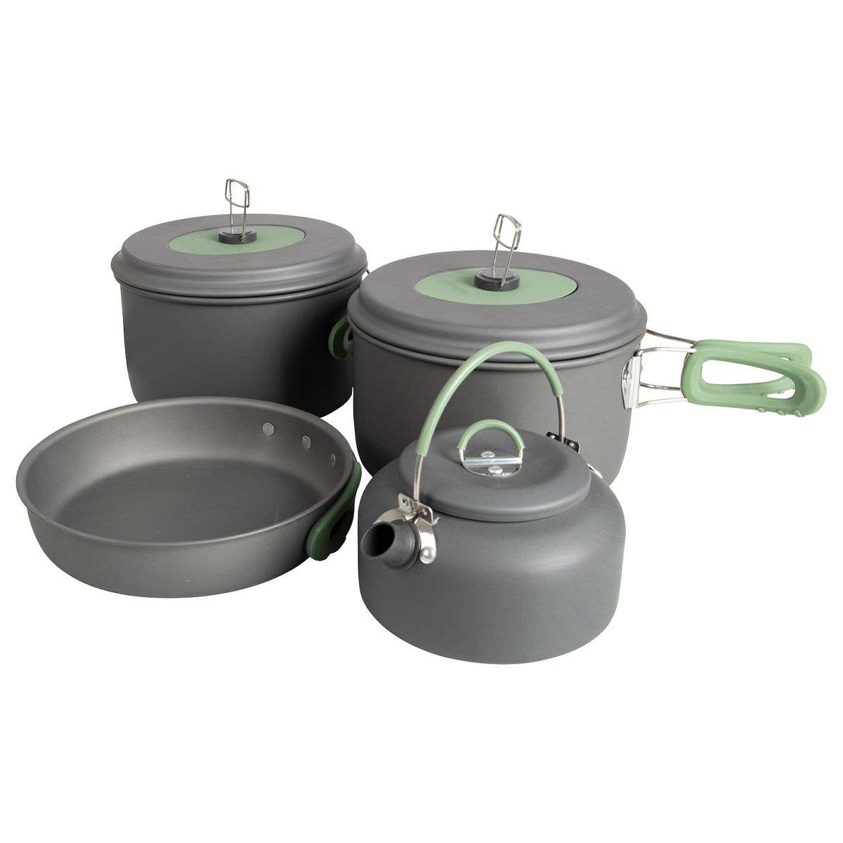 Bo-Camp Cookware Set Explorer with Tea Kettle Aluminium (4 Pieces)