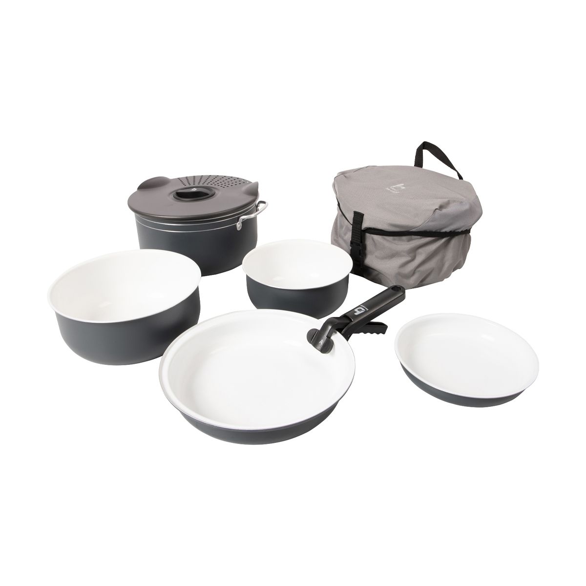 Bo-Camp Cookware Set Trekking Ceramic Coating Aluminium (7 Pieces)