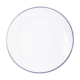 Bo-Camp Dinner Plate Enamel White/Blue
