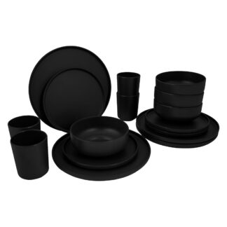 Bo-Camp Industrial Collection Tableware Patom 16 Pieces Black