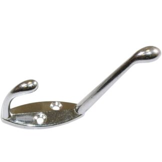 AG Double Wardrobe Hook in Chrome (55mm)