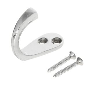 AG Single Wardrobe Hook in Chrome (50mm)