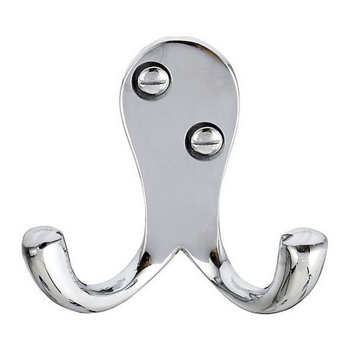 AG Double Robe Hook in Chrome (Side-By-Side / 75mm)