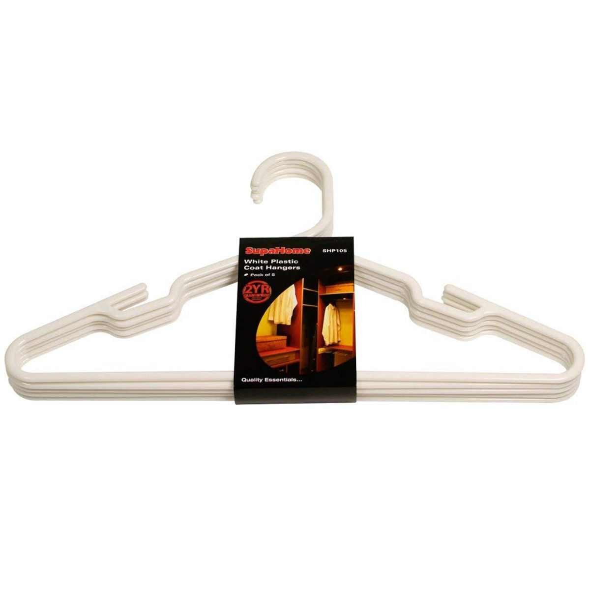 SupaHome White Plastic Coat Hangers