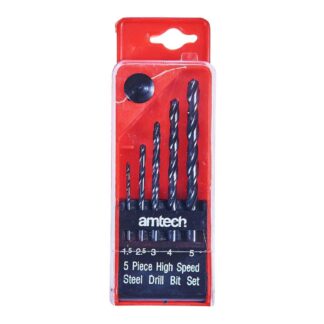 Amtech 5-Piece High Speed Steel Drill Bits (1.5, 2.5, 3, 4, 5mm)