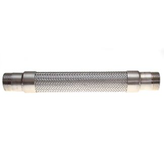 AG Stainless Steel Exhaust Bellows (1-1/2" BSP Male Ports / 15" Long)