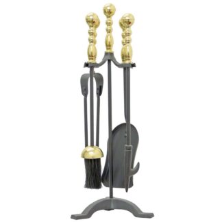 AG Westminster Companion Set Black and Brass (55cm / 5-Piece)