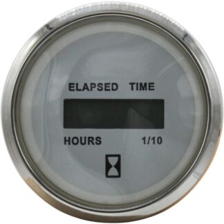 Faria Digital Hourmeter Gauge in Chesapeake SS White Style (12V / 24V)