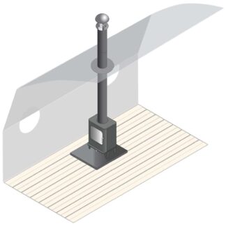 Twin Wall Insulated Straight Flue Kit 100mm ID for Arada Stoves