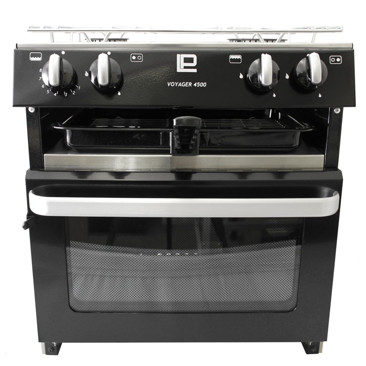 Voyager 4500 2 Burner Hob Oven No Ignition Black