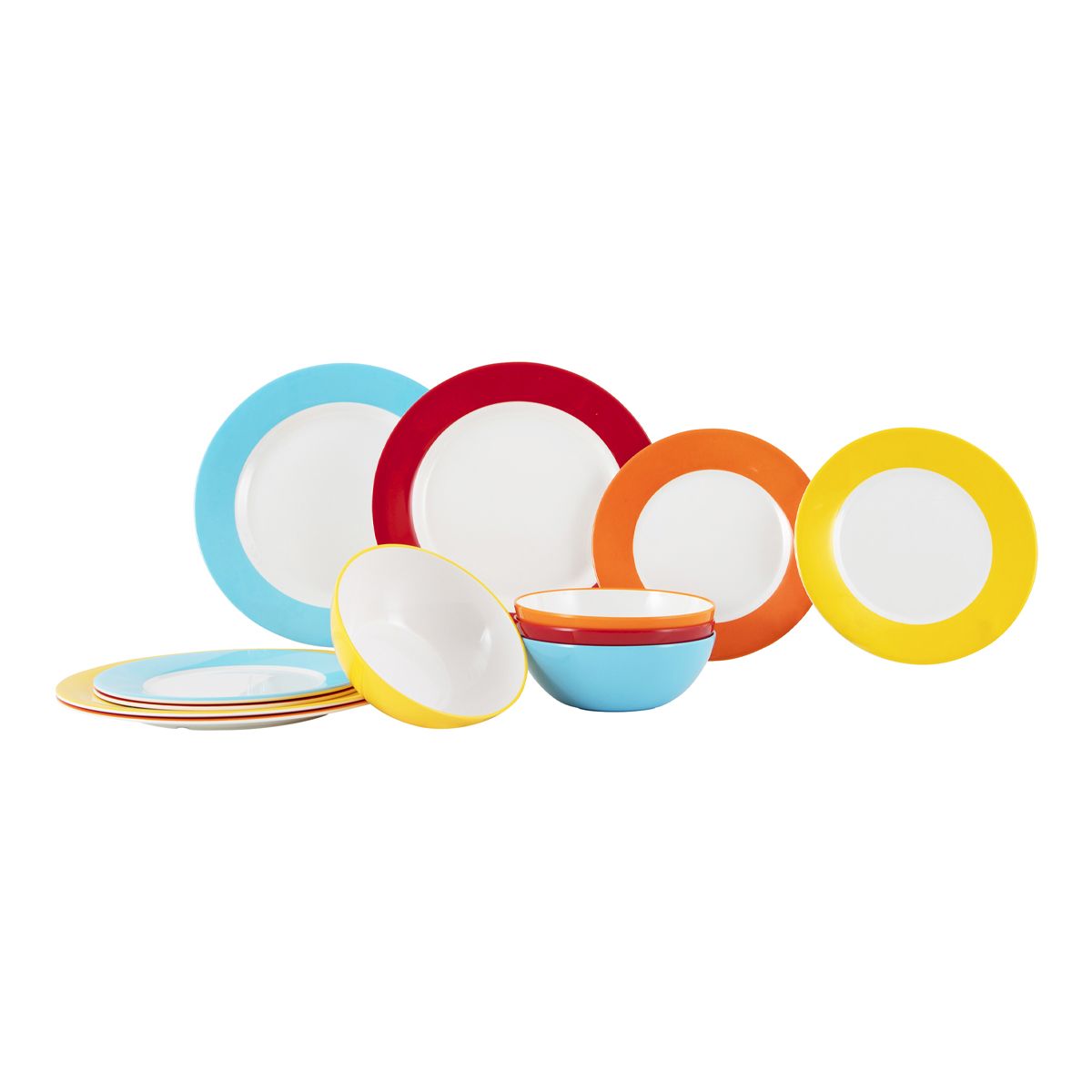 Gimex Colour Line Tableware Rainbow (12 Pieces)