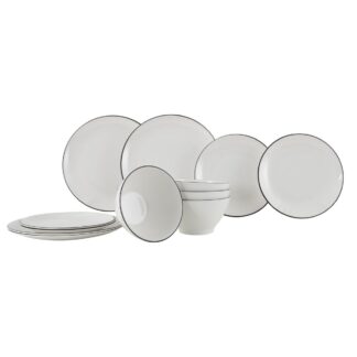 Gimex Linea Line Tableware Black (12 Pieces)