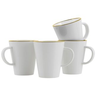 Gimex Linea Line Mug Gold (350ml / 4 Pieces)