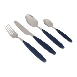 Gimex Cutlery Navy Blue Soft Touch Handle (16 Pieces)