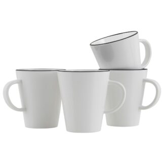 Gimex Linea Line Mug Black (4 Pieces)