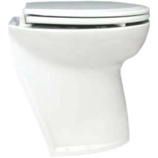 Jabsco Deluxe Flush Raw Water Electric Toilet (12V / 17" / Angled)
