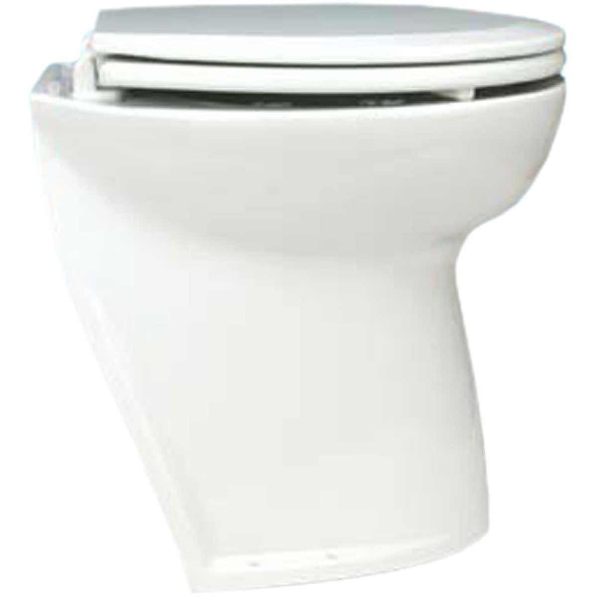Jabsco Deluxe Flush Raw Water Electric Toilet (12V / 17" / Angled)
