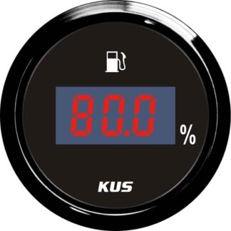 KUS Digital Fuel Level Gauge with Black Stainless Bezel (Euro)