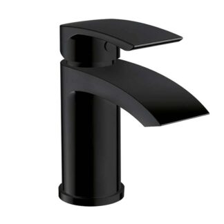 AG Belini Mono Basin Mixer Tap With Push Waste in Black