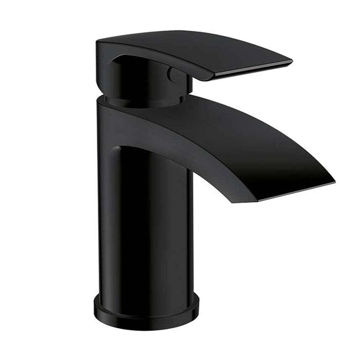 AG Belini Mono Basin Mixer Tap With Push Waste in Black