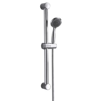 AG Round Shower Riser Rail Kit with Multi-Function Head (Chrome)