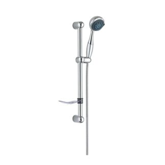 Shower Kit in Stainless Steel with 5-Mode Head, Hose, Riser, Soap Dish