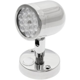 AAA 8-30V Stainless Steel Adjustable Reading LED Light 65mm Diameter