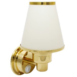 AAA 12V LED Brass Interior Warm White Wall Light Plastic Shade