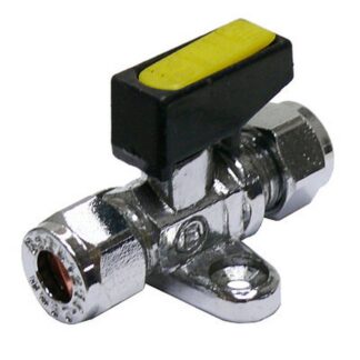 AG Mini Gas Ball Valve (Foot Mounted / 8mm Compression)