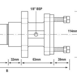 AG 1-1/4" x 7" Weld In Bronze Stern Tube Assembly