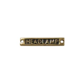 AG Headlamp - Oblong Name Plate Brass