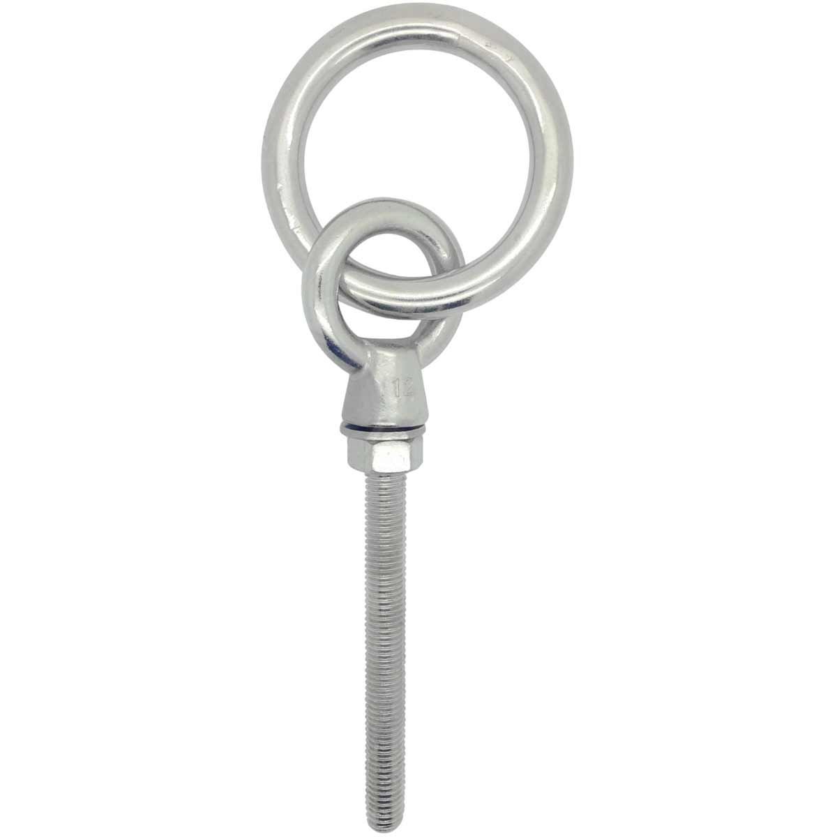 AG Long Shank Stainless Steel Ring Bolt M10