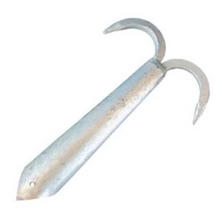 AG Double Galvanised Steel Boat Hook (203mm Long / 38mm ID)