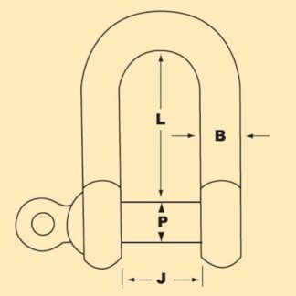 AG Galvanised D Shackle 8mm (5/16") (Each)