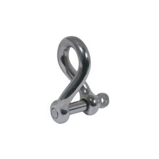 AG Stainless Steel Twisted D Shackle with 10mm Pin (20mm ID)