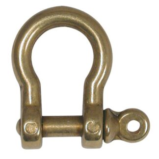 AG Brass Bow Shackle with 5mm Pin (14mm ID)