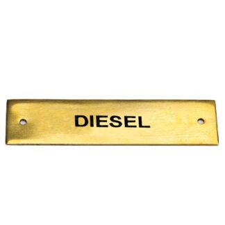 AG SP Diesel Label Brass 75 x 19mm