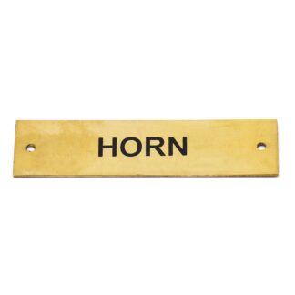 AG SP Horn Label Brass 75 x 19mm