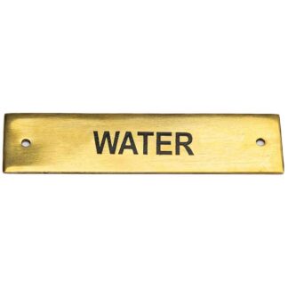 AG SP Water Label Brass 75 x 19mm