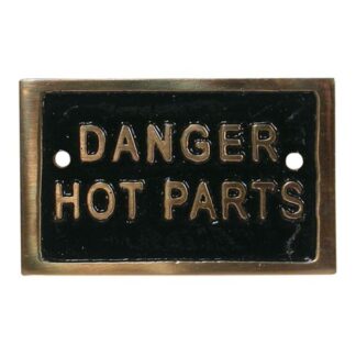 AG Danger Hot Parts Name Plate Brass (70 x 45mm)