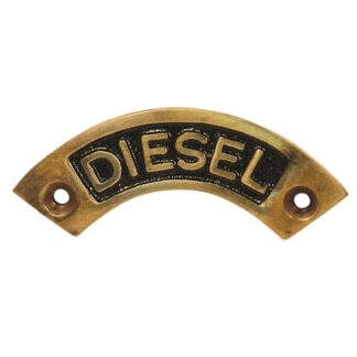 AG Diesel Deck Filler Name Plate Brass