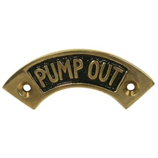 AG Pump Out Fitting Name Plate Brass