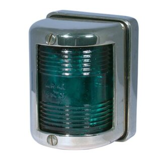 AG Starboard Green Navigation Light (Chrome Case / 12V / 10W)