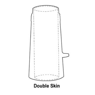 AG Chimney Galvanised Double Skin Brass 12" x 6"