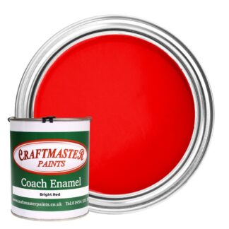 Craftmaster Coach Enamel Boat Paint in Bright Red (1 Litre)