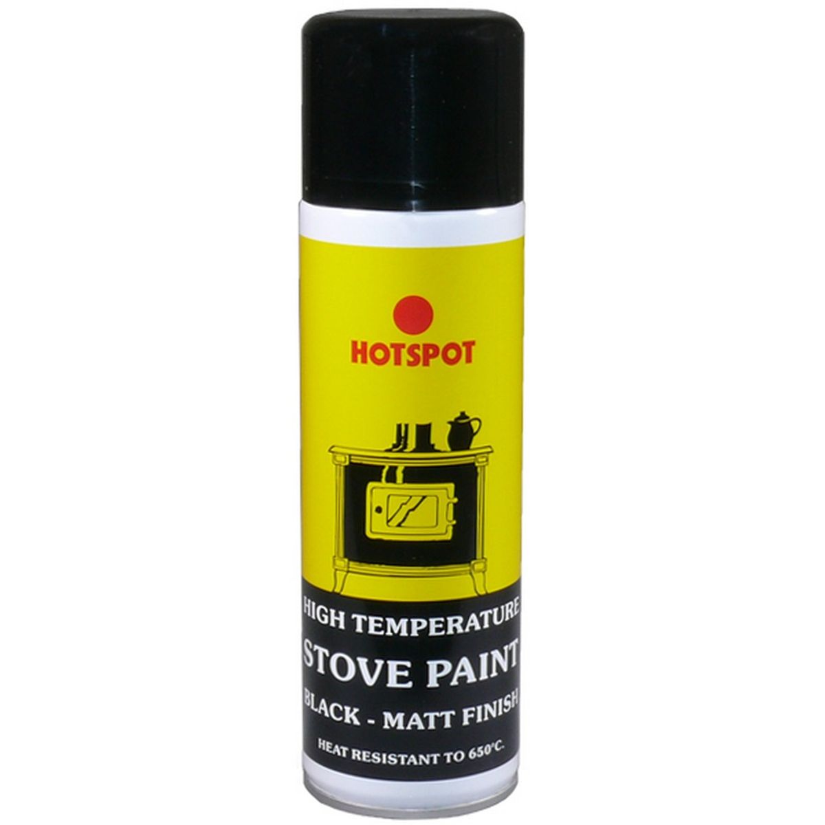 Hotspot High Temperature Black Aerosol Stove Paint - 250ml