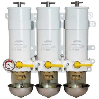 Racor 791000VMA Triplex Fuel Filter (10 Micron, Clear, Heat Shield)