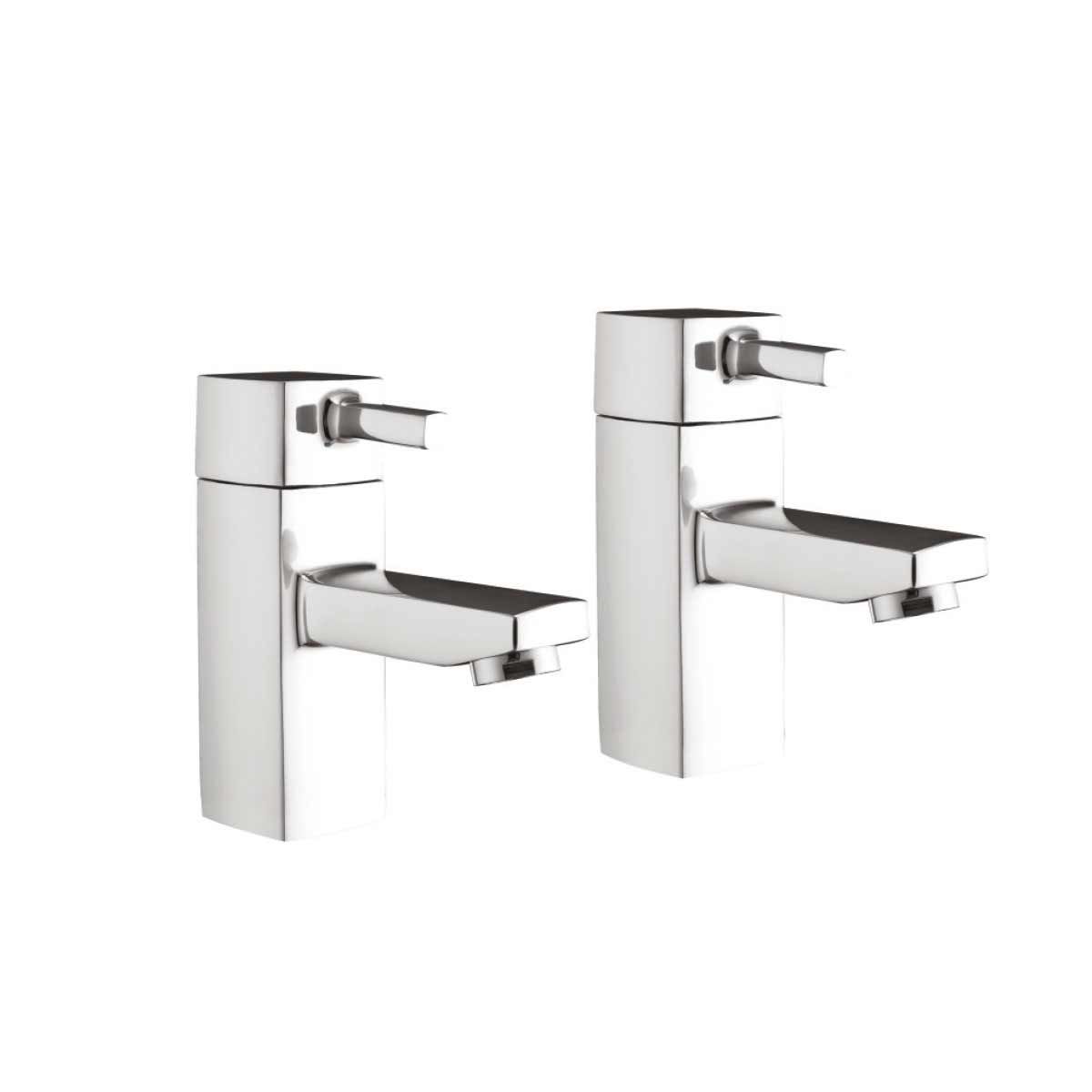 AG Forme Basin Mixer Taps in Chrome (Pair)