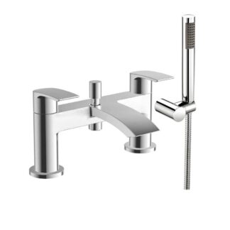 AG Belini Bath Shower Mixer with Shower Kit and Wall Bracket in Chrome