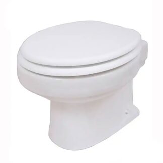 Vetus Compact Electric Toilet with Soft Close Lid 24V